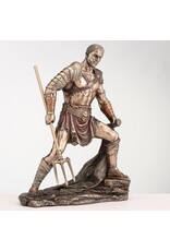 Veronese Design Giftware & Lifestyle - Gladiator Beeld - Romeinse Retiarius met Net en Drietand