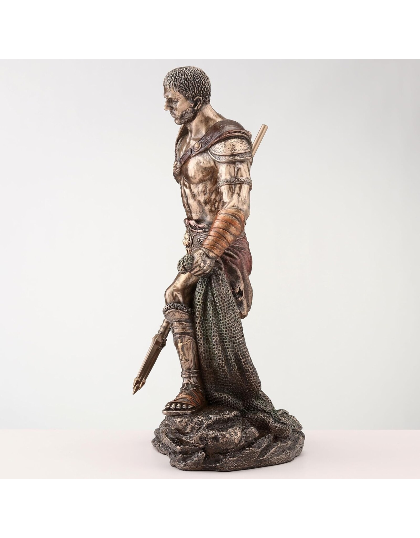 Veronese Design Giftware & Lifestyle - Gladiator Beeld - Romeinse Retiarius met Net en Drietand
