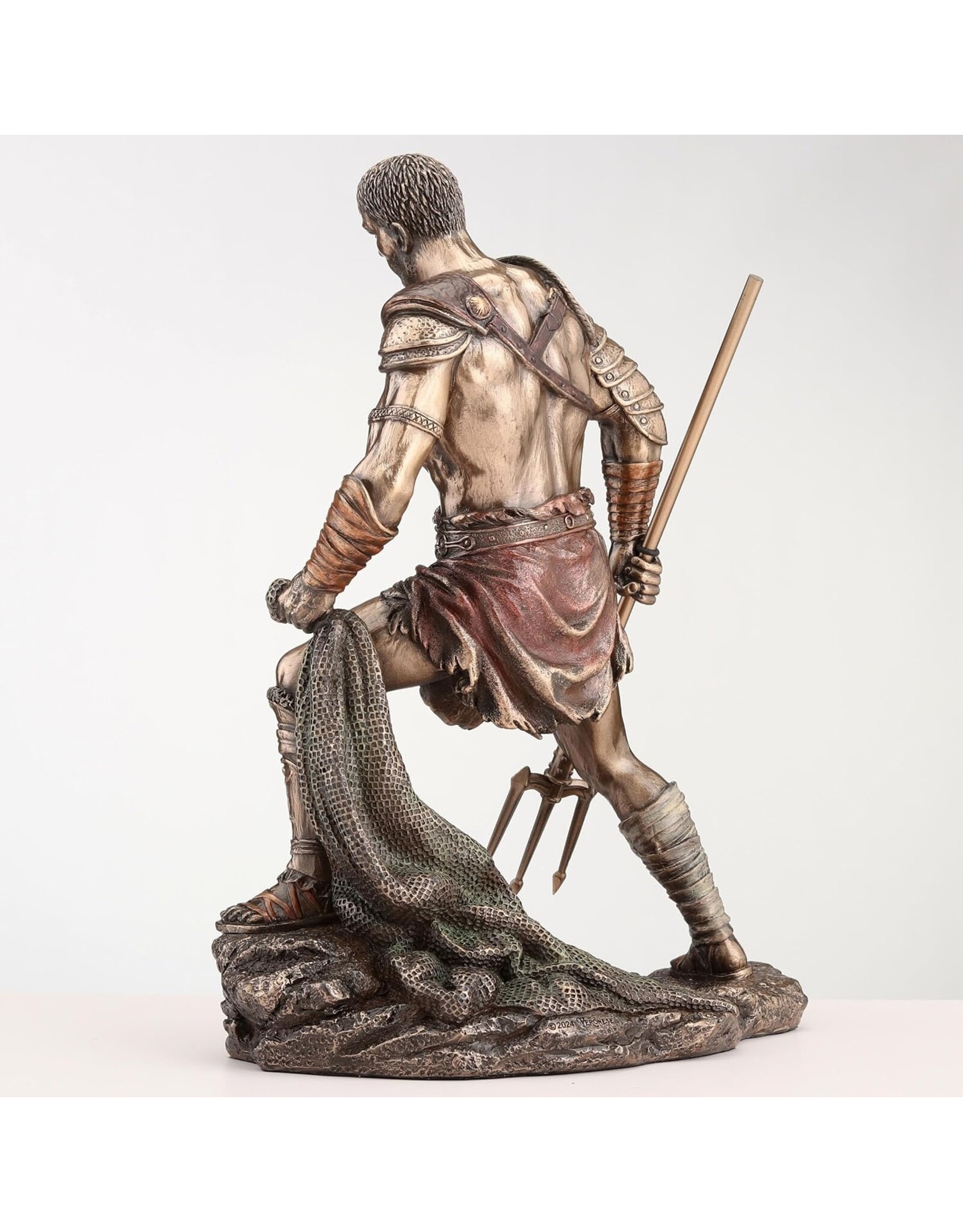 Veronese Design Giftware & Lifestyle - Gladiator Beeld - Romeinse Retiarius met Net en Drietand