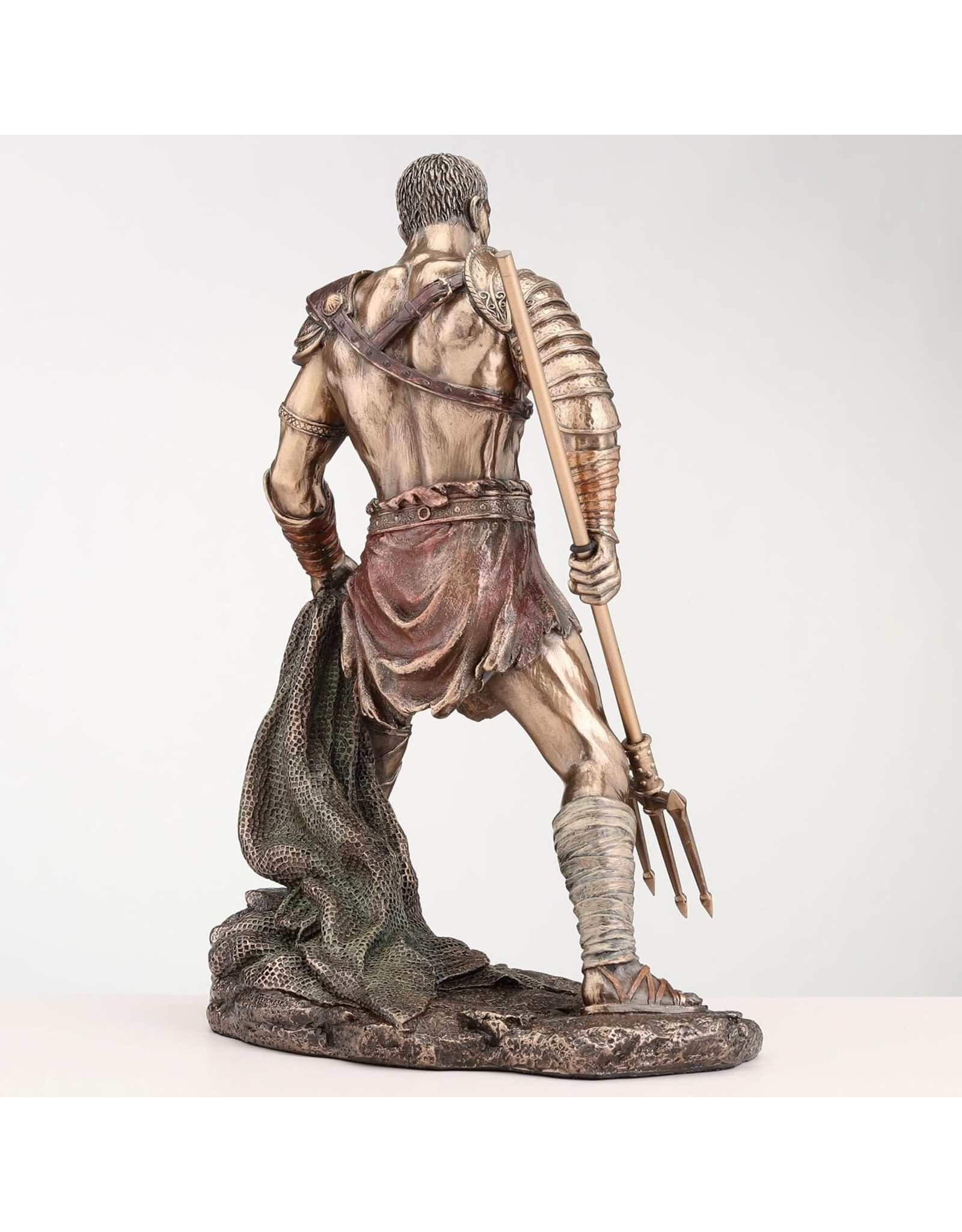 Veronese Design Giftware & Lifestyle - Gladiator Beeld - Romeinse Retiarius met Net en Drietand