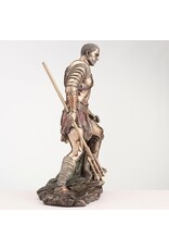 Veronese Design Giftware & Lifestyle - Gladiator Beeld - Romeinse Retiarius met Net en Drietand