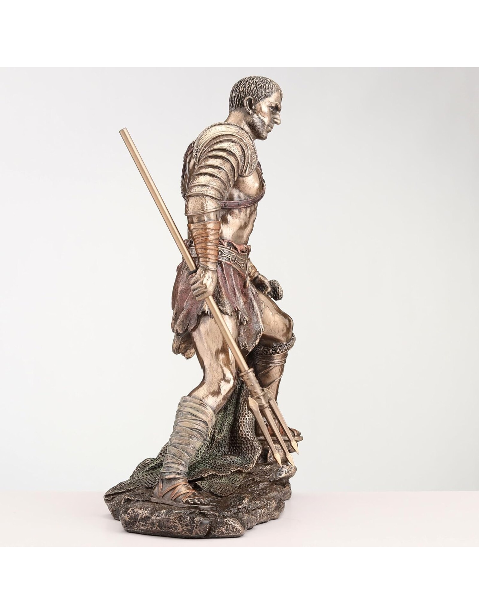 Veronese Design Giftware & Lifestyle -  Gladiator Figurine - Roman Retiarius with Net & Trident