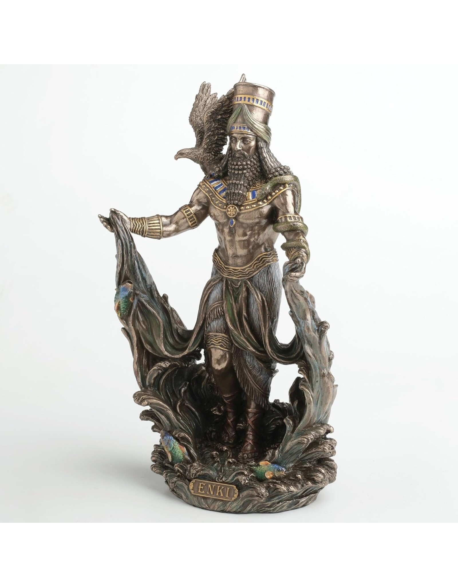 Veronese Design Giftware Beelden Collectables  - Enki, Sumerische God van Water, Wijsheid en Schepping