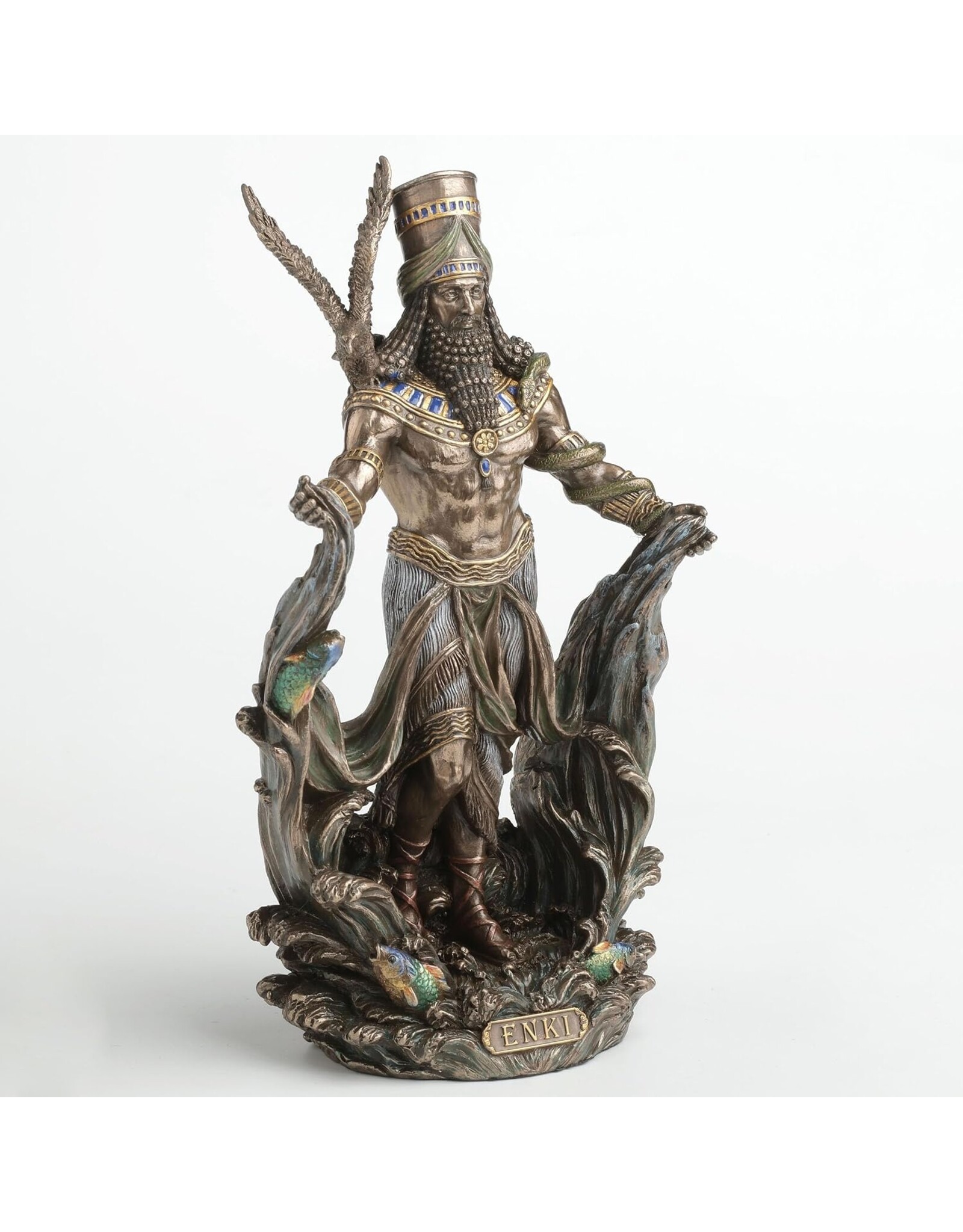Veronese Design Giftware Beelden Collectables  - Enki, Sumerische God van Water, Wijsheid en Schepping