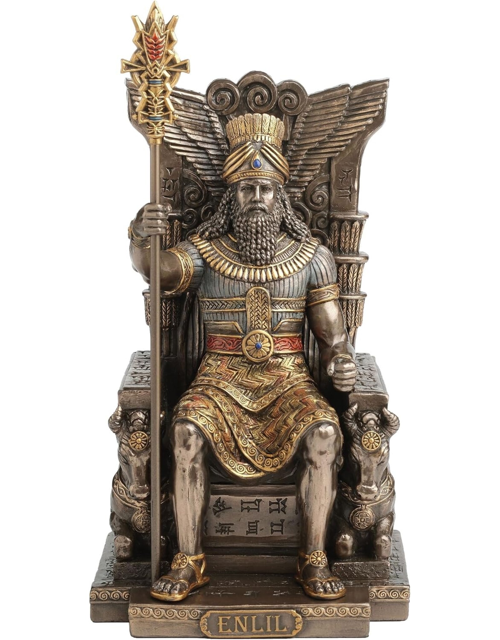 Veronese Design Giftware Beelden Collectables  -  Enlil Mesopotamische god van Lucht, Aarde en Stormen