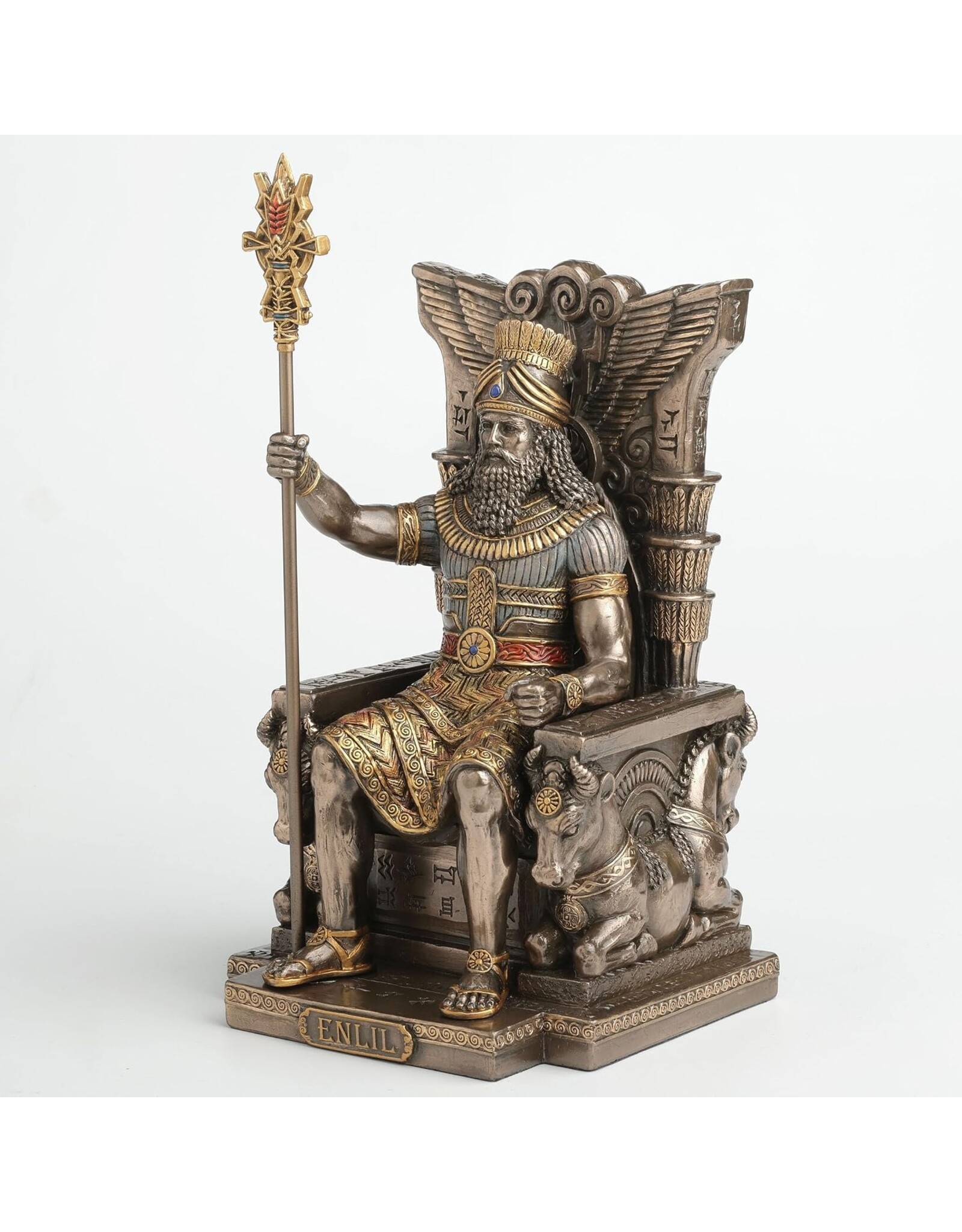 Veronese Design Giftware Beelden Collectables  -  Enlil Mesopotamische god van Lucht, Aarde en Stormen