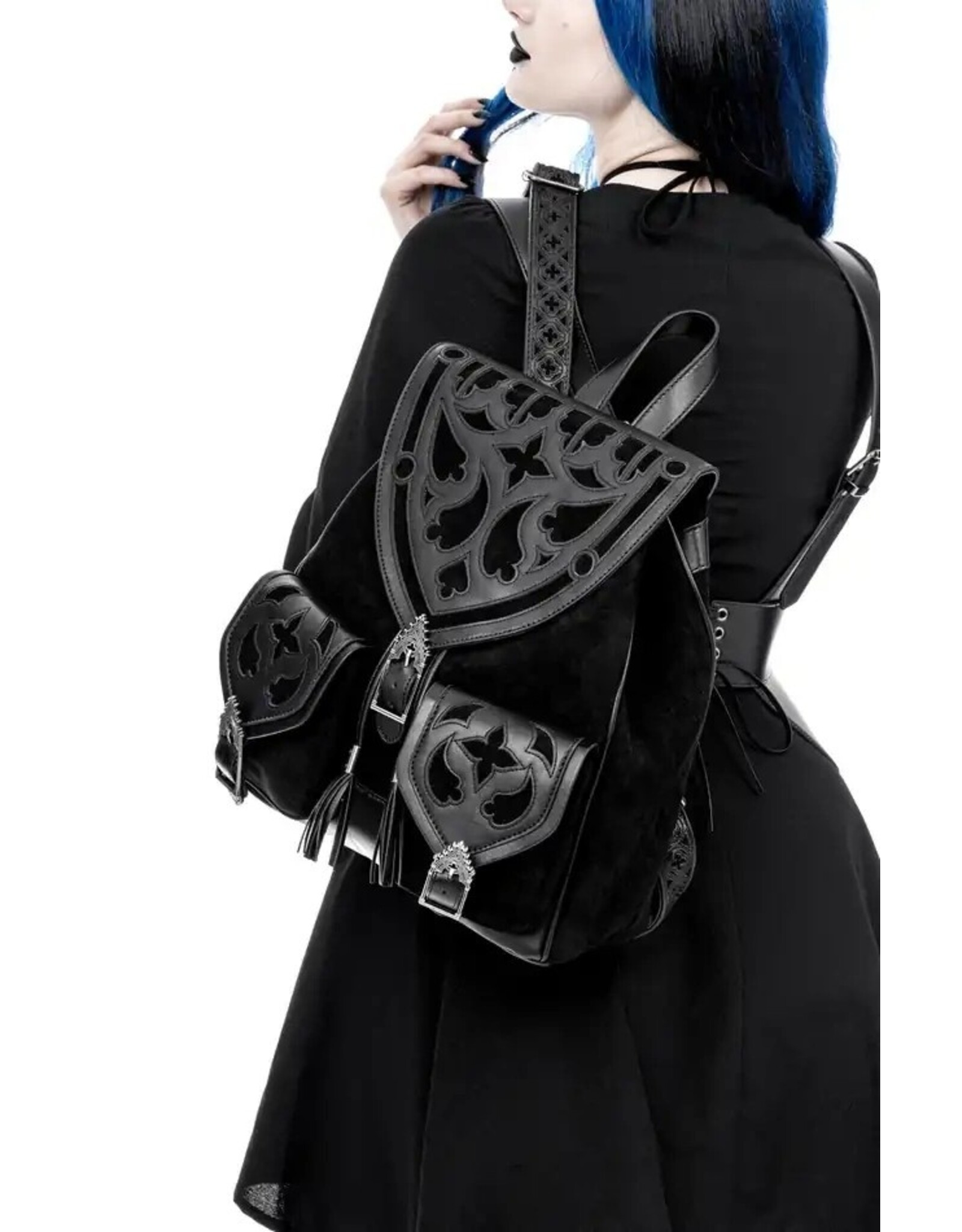 Restyle Gothic bags Steampunk bags - Cathedralis Gothic Buckle Backpack - Restyle