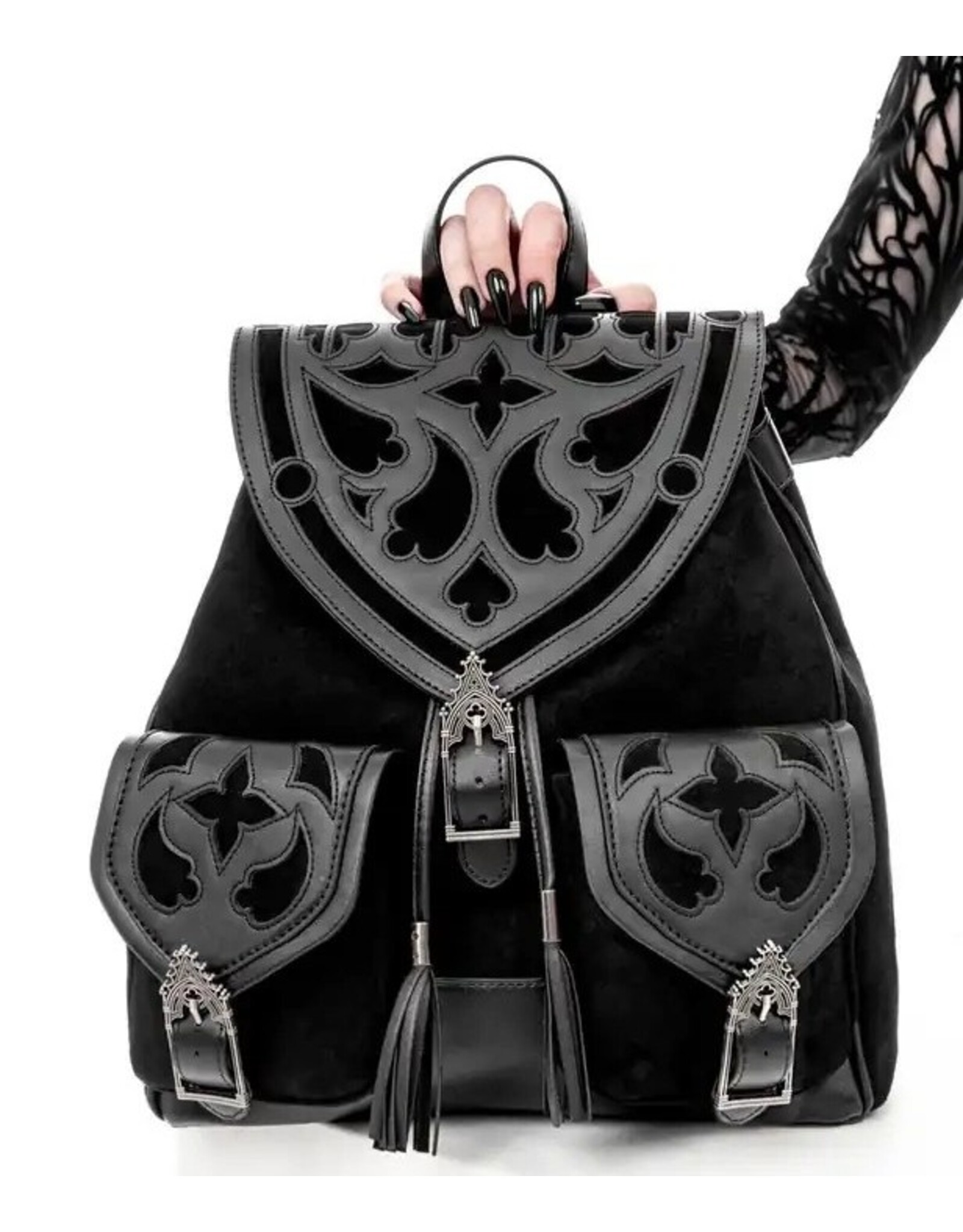 Restyle Gothic Tassen Steampunk Tassen - Cathedralis Gothic Rugzak met Gesp - Restyle