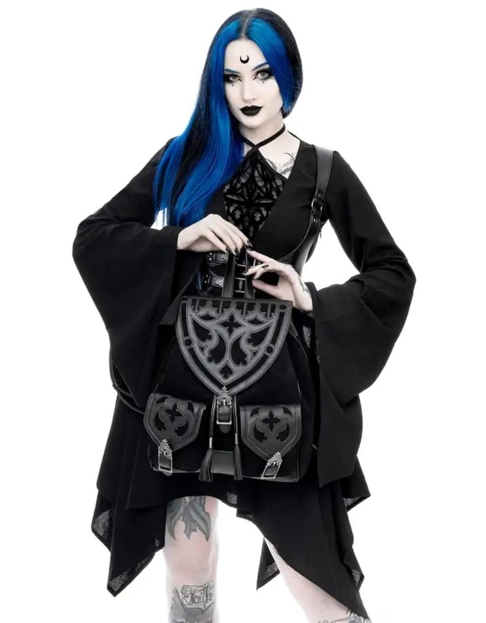 Restyle Gothic bags Steampunk bags - Cathedralis Gothic Buckle Backpack - Restyle