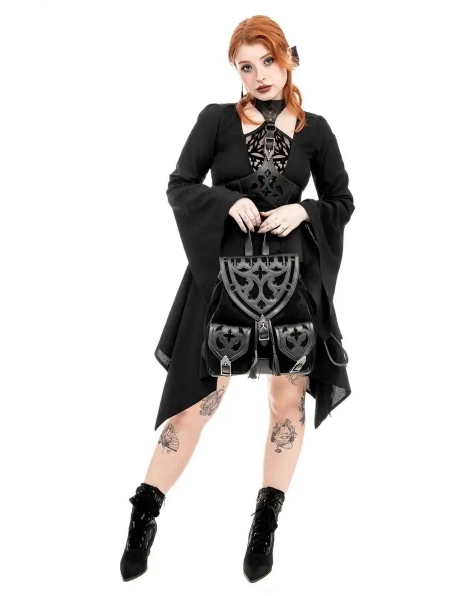 Restyle Gothic Tassen Steampunk Tassen - Cathedralis Gothic Rugzak met Gesp - Restyle