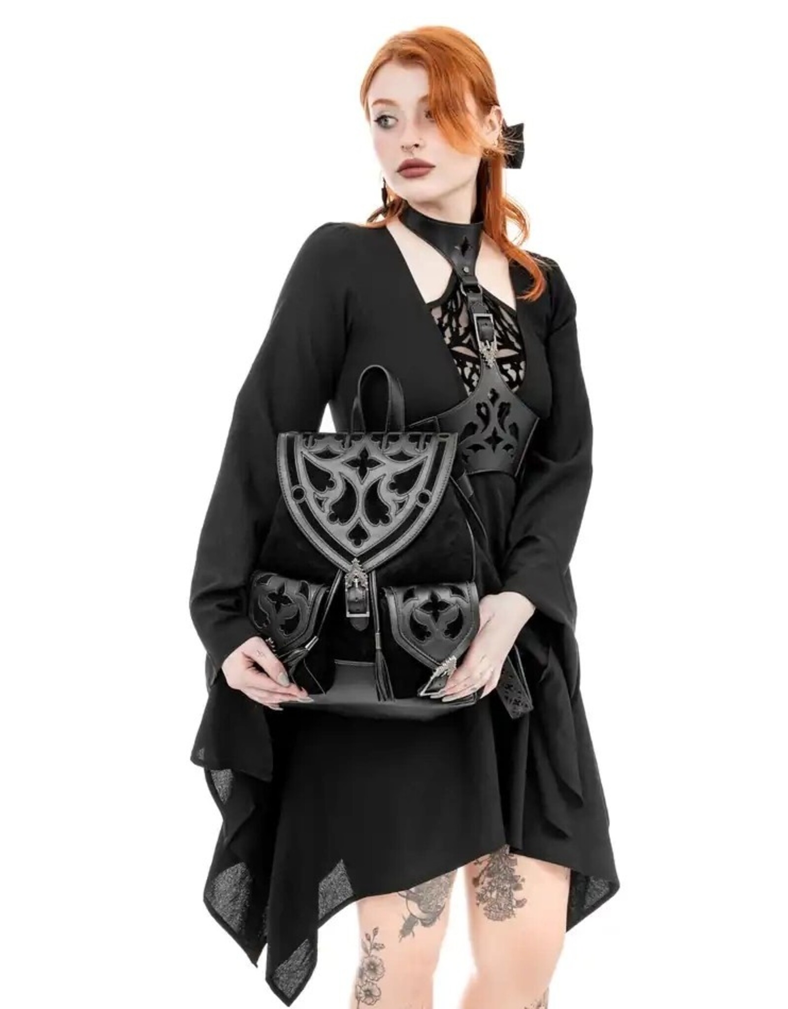 Restyle Gothic bags Steampunk bags - Cathedralis Gothic Buckle Backpack - Restyle