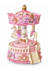 Trukado Giftware & Lifestyle - Muziekdoos Vintage Carrousel  Roze (small)