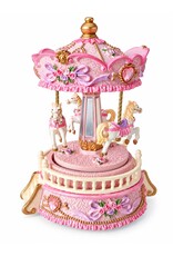 Trukado Giftware & Lifestyle - Muziekdoos Vintage Carrousel  Roze (small)