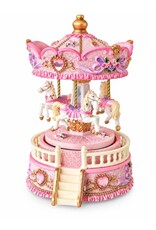 Trukado Giftware & Lifestyle - Music box Vintage Carousel Pink (small)