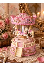 Trukado Giftware & Lifestyle - Muziekdoos Vintage Carrousel  Roze (small)
