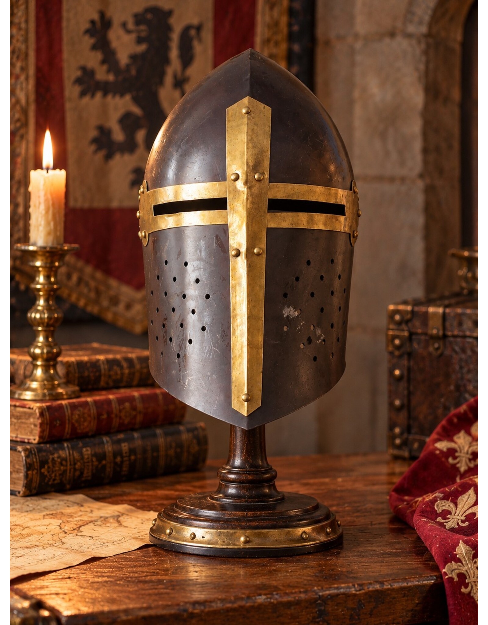Trukado Miscellaneous - Medieval Templar helmet, wearable – Recycled metal