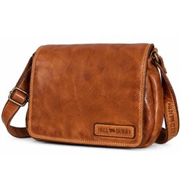 HillBurry HillBurry Leather Shoulder bag with  Cover. Washed Leather Cognac