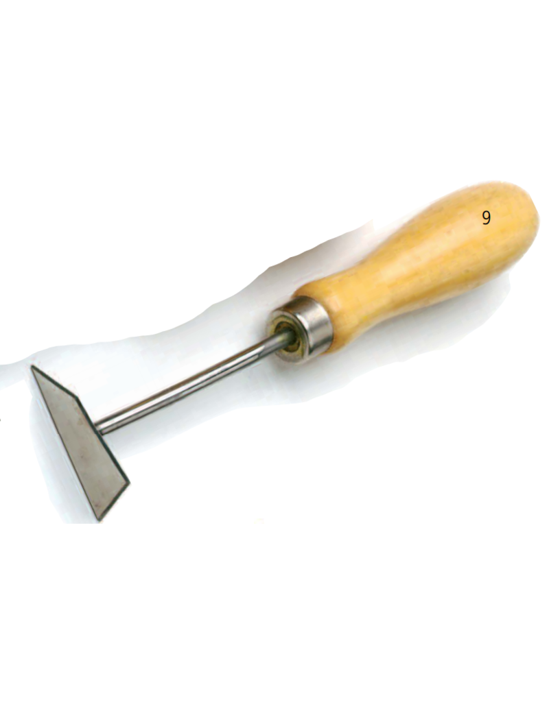 seladon afdraai-ijzer trapezium lang 20.5 cm
