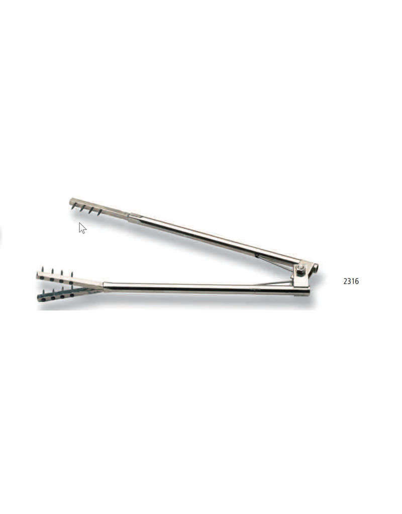 seladon glazuurtang smal recht met nagels 28cm