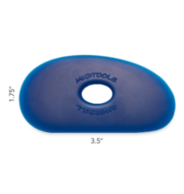 MUDTOOLS Mudtools shape 1 - blauw extra hard  9 x 4.5 cm