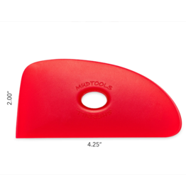 MUDTOOLS Mudtools shape 4  - rood extra soft 10,8 x 5 cm