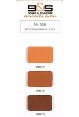 G&S CREATON GS559 roodbakkend chamotte 40 %  0-2 mm 980°-1220°C