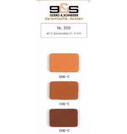 G&S CREATON GS559 roodbakkend chamotte 40 %  0-2 mm 980°-1220°C