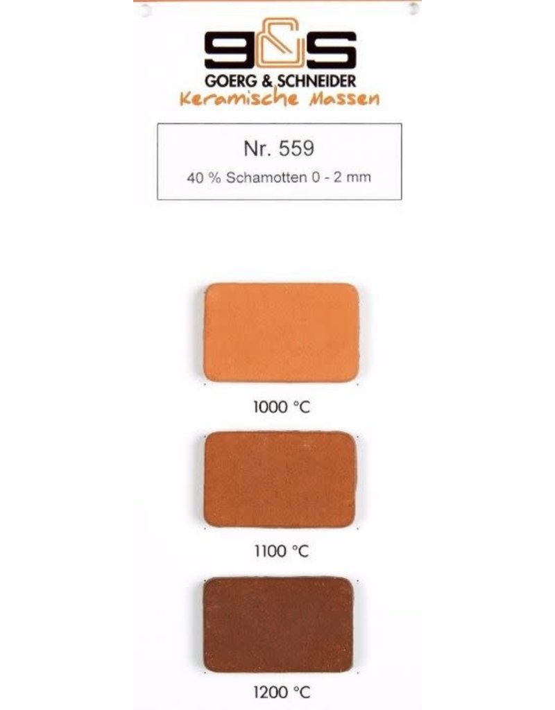 G&S CREATON GS559 roodbakkend chamotte 40 %  0-2 mm 980°-1220°C