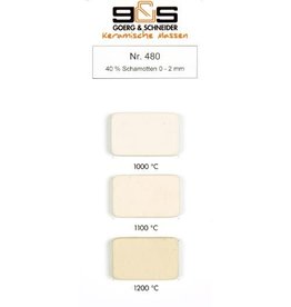 G&S CREATON GS480 witbakkend chamotte 40% 0-2 mm  1100°-1260°C