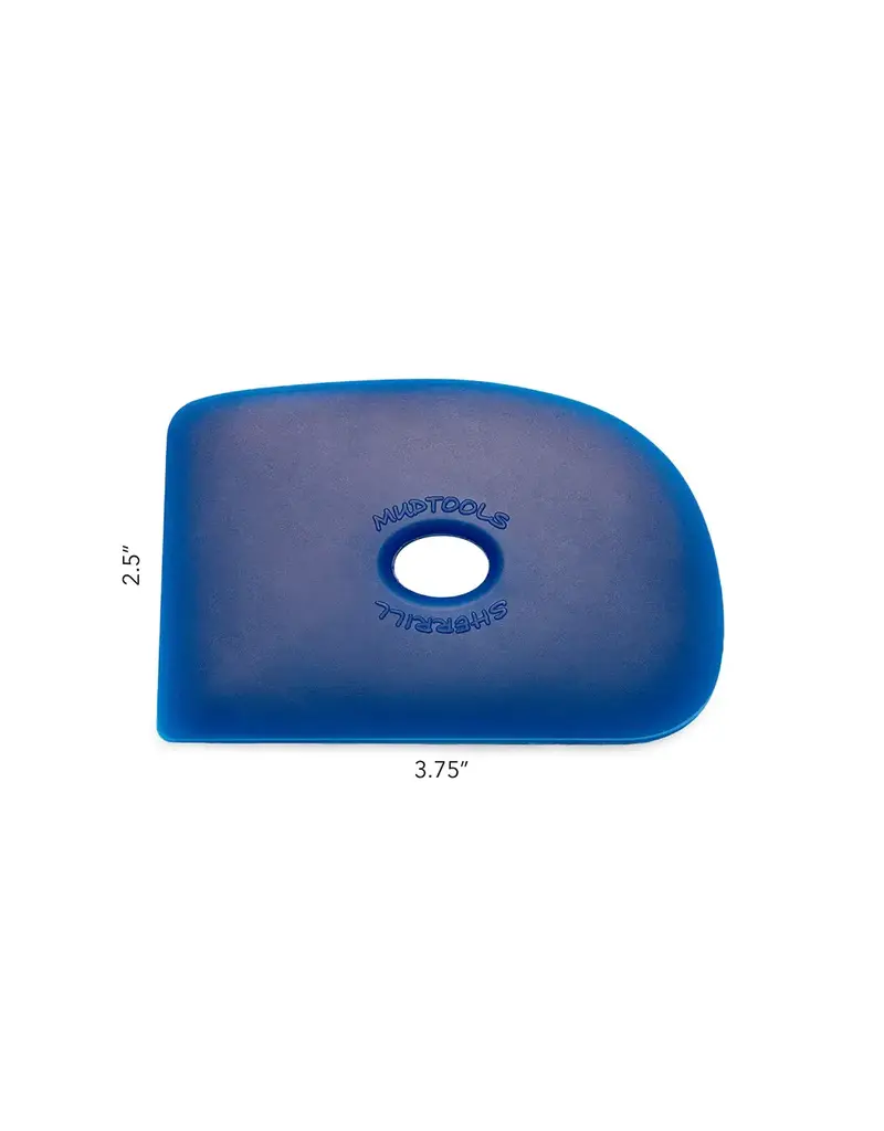 MUDTOOLS Mudtools shape 2  - blauw extra hard 9.5 x 6.5 cm