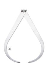 KB MISC krompasser inox 20 cm met vleugelmoer