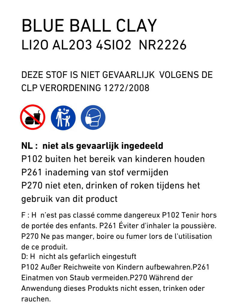 KB MISC 2226 blue ball clay vet 1 kg