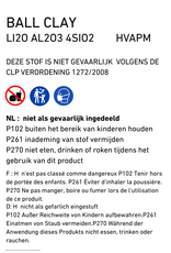 seladon ball clay HVA PM vet  - extra wit  1  kg