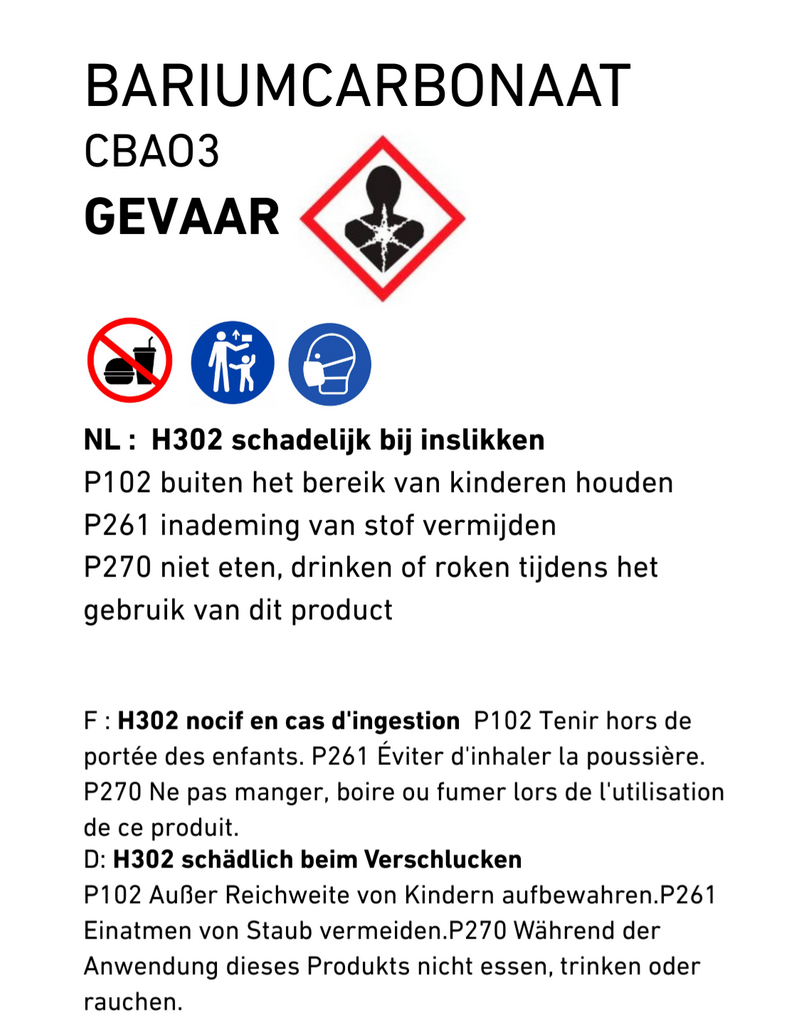 seladon bariumcarbonaat  1 kg - giftig!