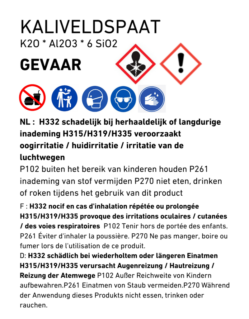 seladon kaliveldspaat 2,5 kg