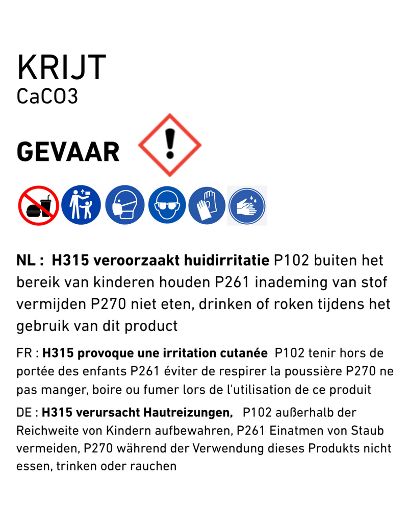 seladon krijt  - calciumcarbonaat 5 kg