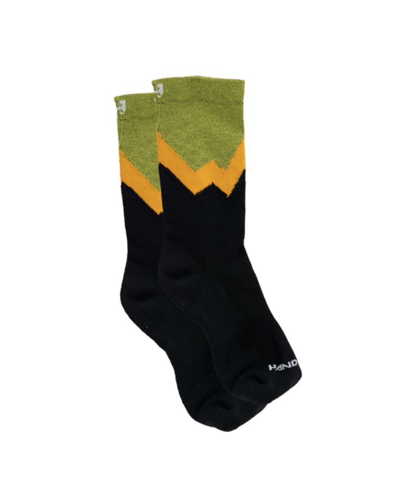 Handup  Socks - Olive Cascade Wool