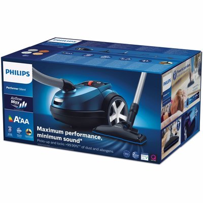 Philips Performer Silent Stofzuiger FC8783/09 met zak 750 Watt