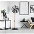 Bestron DFS45WB Design Pedestaal Ventilator, Zwart/Hout, 50 Watt