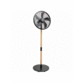 Bestron DFS45WB Design Pedestaal Ventilator, Zwart/Hout, 50 Watt