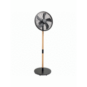 Bestron DFS45WB Design Pedestaal Ventilator, Zwart/Hout, 50 Watt