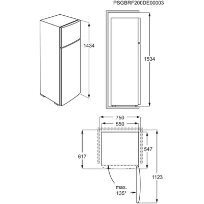 AEG RBD424E1AX koelkast zilver