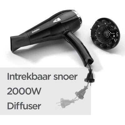 Babyliss D374DE Cordkeeper Föhn /Haardroger 2000 - 2100 Watt