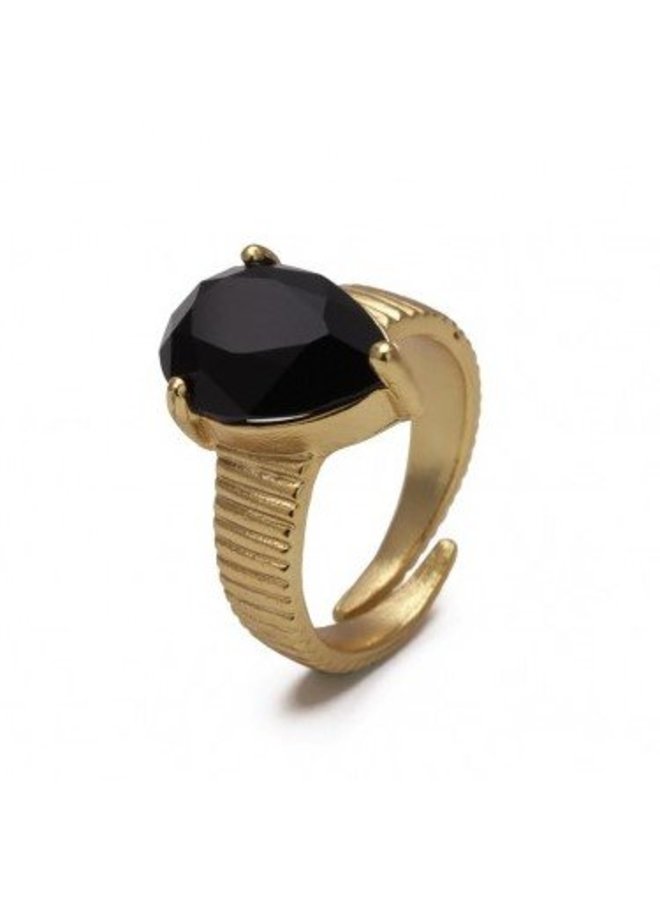 BudtoRose Ring Liza Black Gold