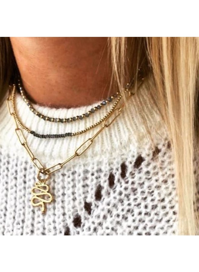 Bedel Slang goud steel- By Jam ♥ kies je ketting