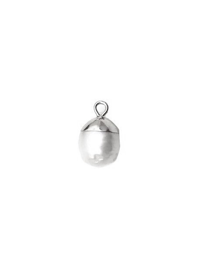 Losse bedel zoetwater parel zilver♥ kies je ketting met bedel