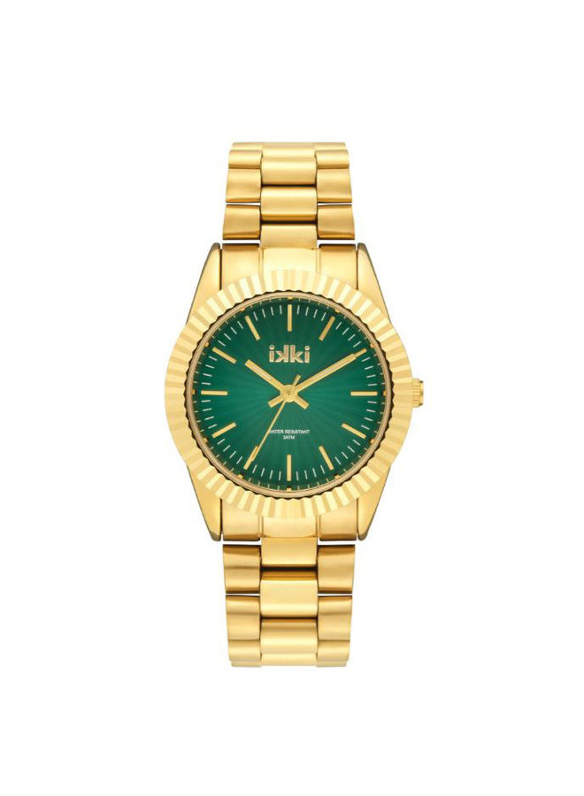 Horloge IKKI Bronx gold-Groen BX16