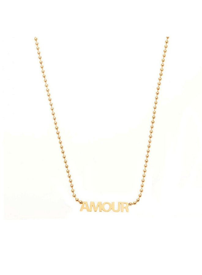 Ketting AMOUR goud steel- By Jam