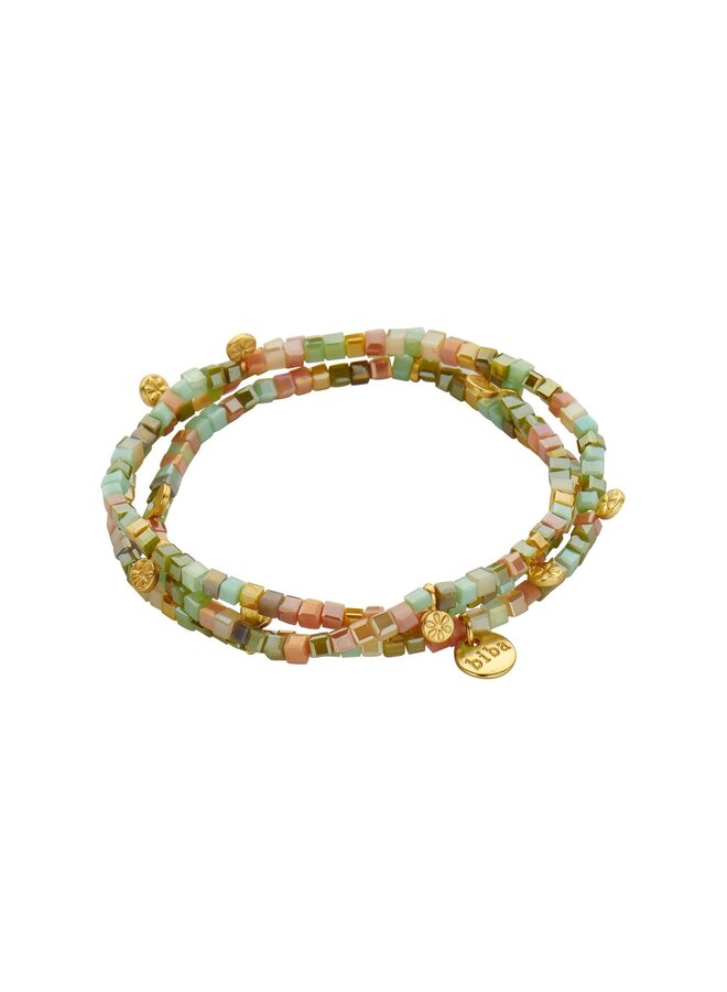 Armband Posh Pieces multicolor Goud-Biba