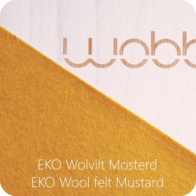 Wobbel Original Blank Gelakt Mosterd
